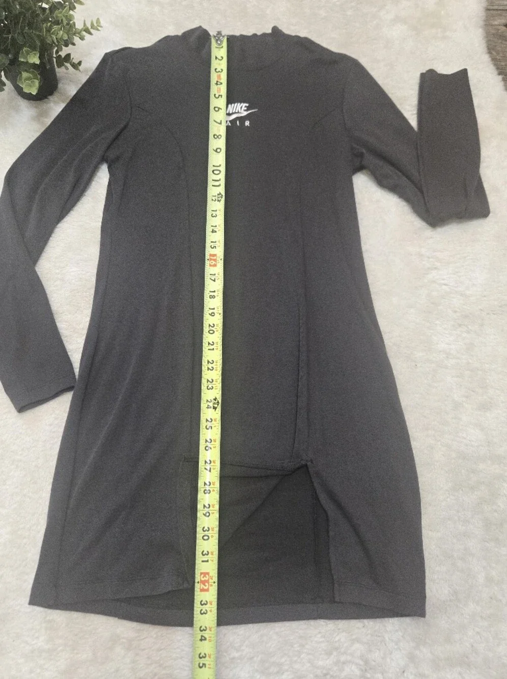 Nike Air Mock Neck Long Sleeve Streetwear Sporty Athleisure Bodycon Dress, M